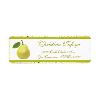 Etiqueta Roteadores de Pear do Verde limão de Endereço de R