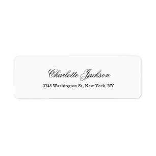 Etiqueta Roteiro profissional minimalista branco criativo