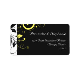 Etiqueta Roteiro Reverso Preto e Amarelo