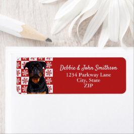 Etiqueta Rottweiler Dog Return Endereço Animal Christmas