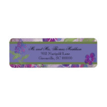 Rotulagens de Endereço Personalizadas de Flores de