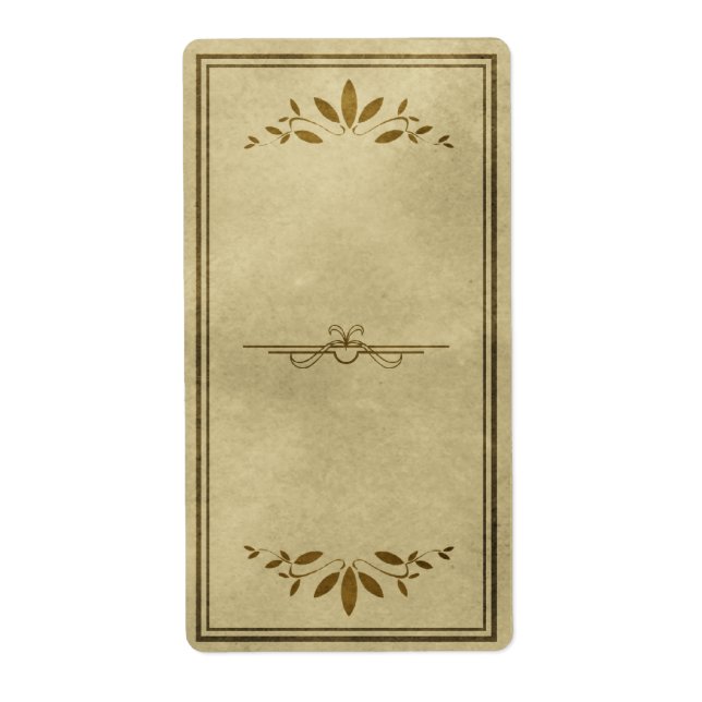 Etiqueta Rótulo Apotético Folha Decorativa (Frente)