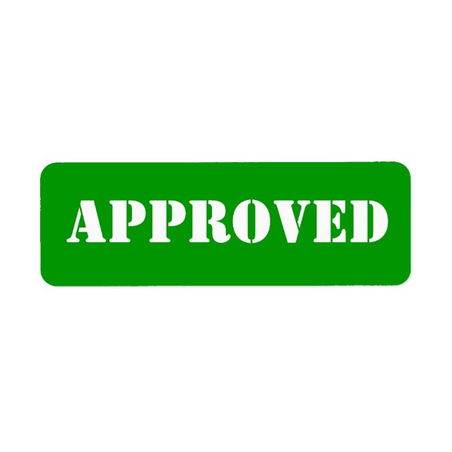 Etiqueta Rótulo aprovado (Frente)