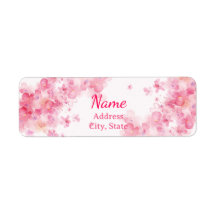 Rótulo Aquarela Rosa