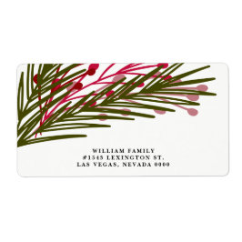 Etiqueta Rótulo Berries & Leaves