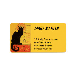 Etiqueta Rótulo Black Cat,
