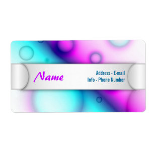 Etiqueta Rótulo Bolhas Abstrato Fundo