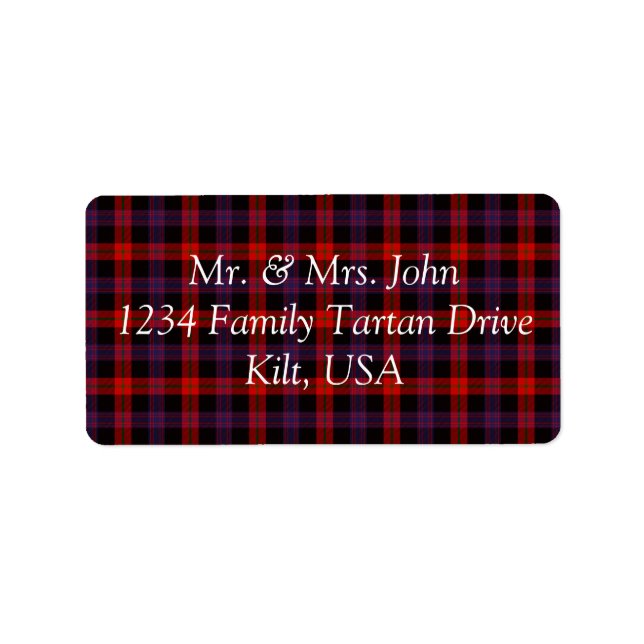 Etiqueta Rótulo Brown Tartan (Frente)
