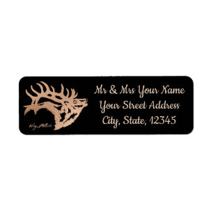Etiqueta Rótulo Bull Elk