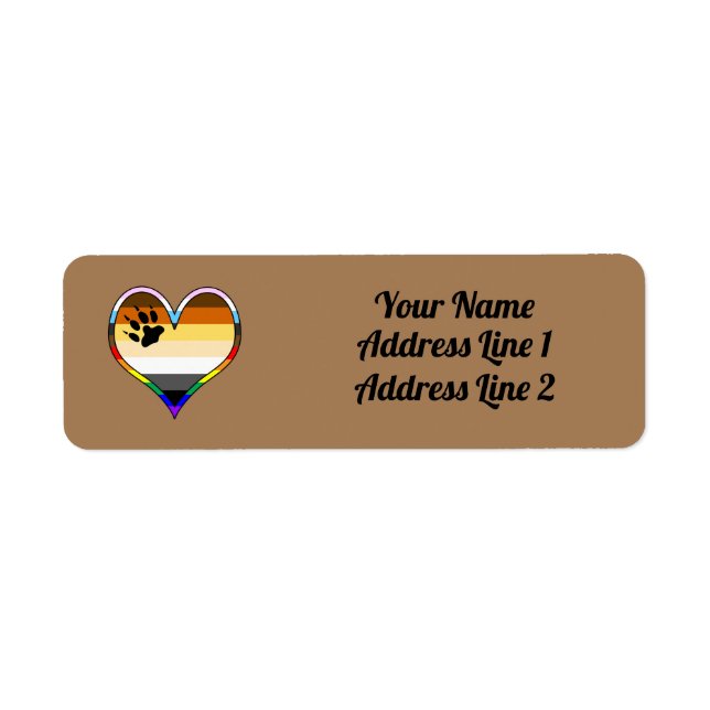 Etiqueta Rótulo Cardíaco do Orgulho Urso (Frente)