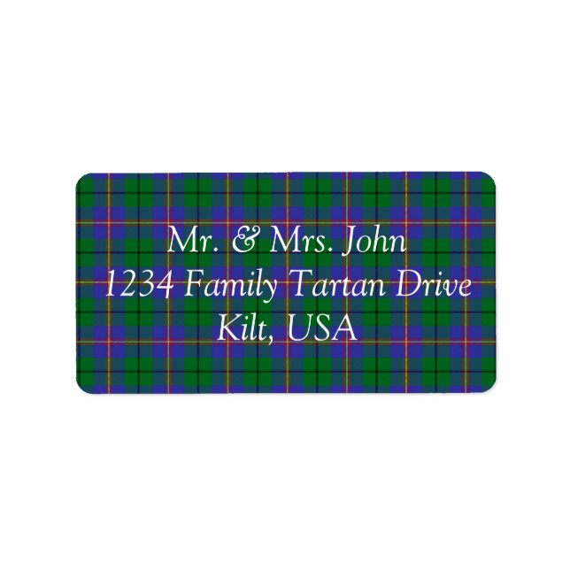 Etiqueta Rótulo Carmichael Tartan (Frente)