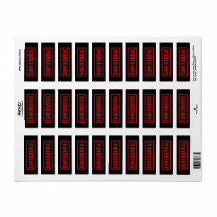 Etiqueta Rótulo Confidencial Preto Embampado