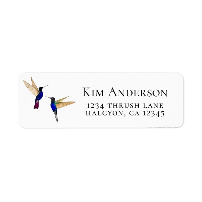Etiqueta Rótulo Coronet Hummingbird (Frente)