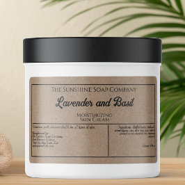Etiqueta Rótulo cosmético de sabão preto estilo papel Kraft