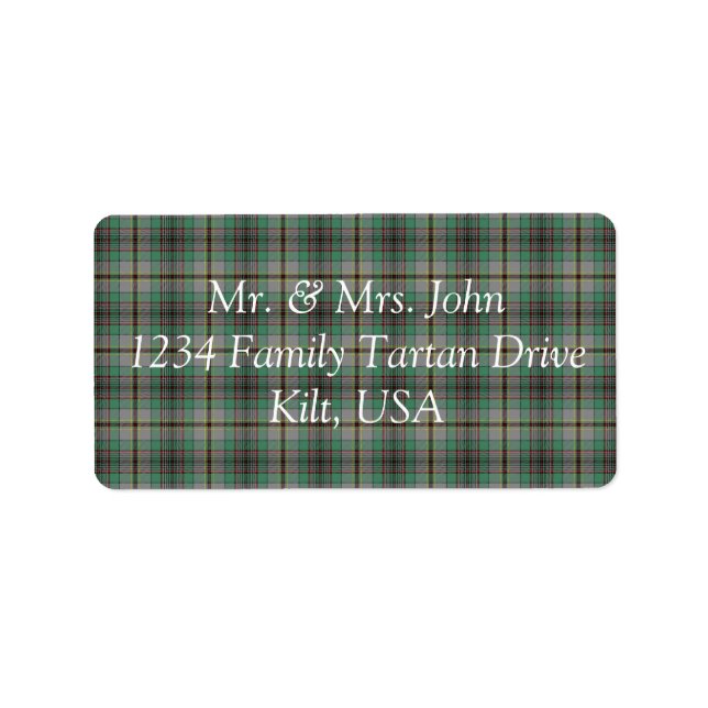 Etiqueta Rótulo Craig Tartan (Frente)