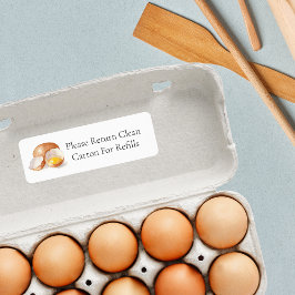 Etiqueta Rótulo da Cartonagem de Ovo de Devolução