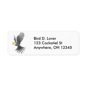 Etiqueta Rótulo da Cockatiel Voadora