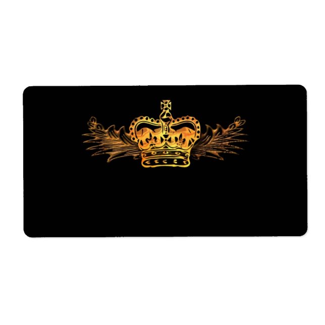 Etiqueta Rótulo da Coroa Dourada (Frente)