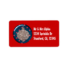 Etiqueta Rótulo da esfera do enfeites de natal