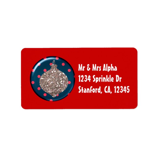 Etiqueta Rótulo da esfera do enfeites de natal (Frente)