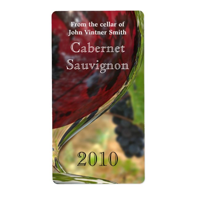 Etiqueta Rótulo da garrafa de vinho (Frente)