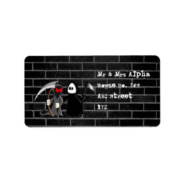 Etiqueta Rótulo da Morte do Ceifador (Frente)