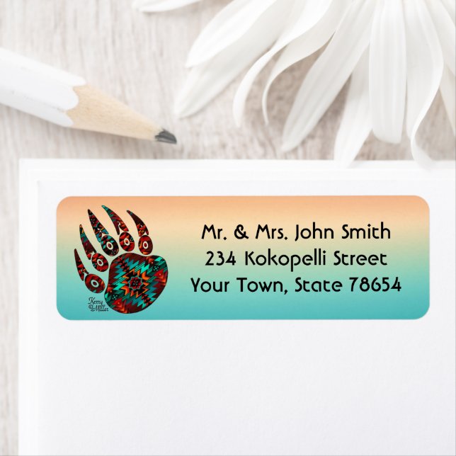 Etiqueta Rótulo da Vara do Urso Tribal (Insitu)