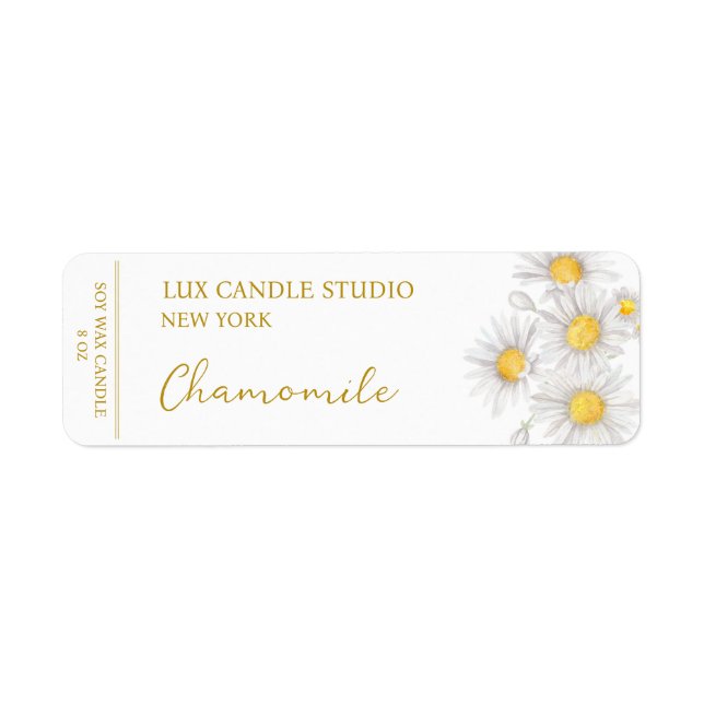 Etiqueta Rótulo da Vela Chamomile (Frente)