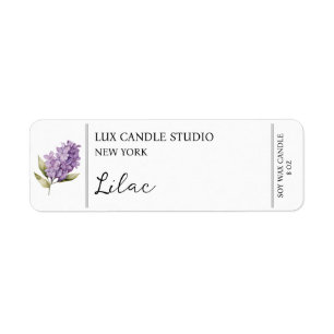 Etiqueta Rótulo da Vela Lilac