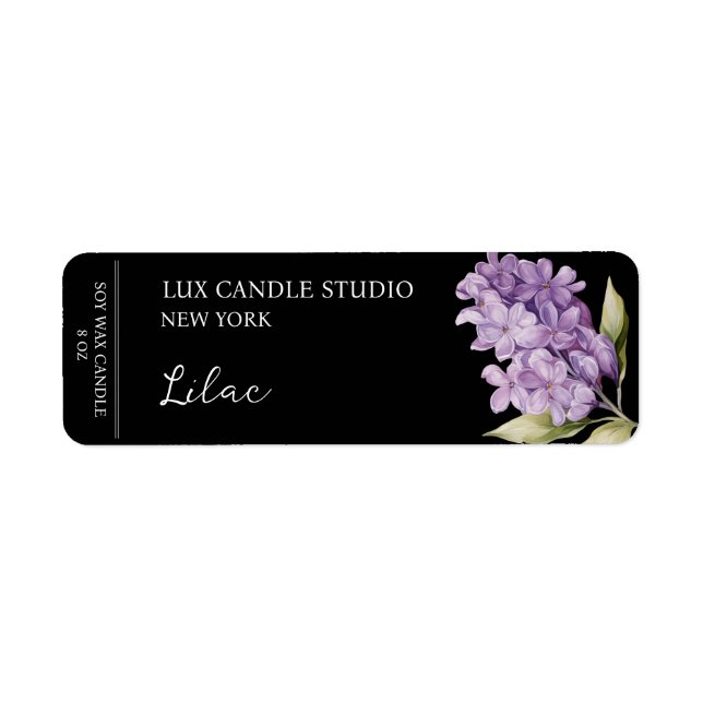 Etiqueta Rótulo da Vela Lilac (Frente)