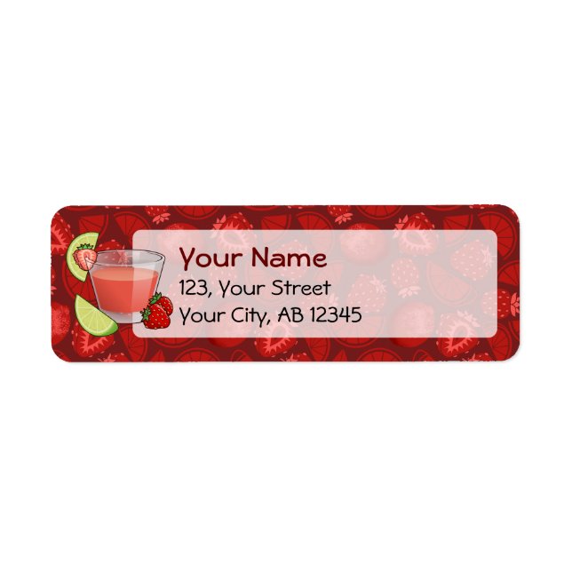 Etiqueta Rótulo Daiquiri de Morango (Frente)