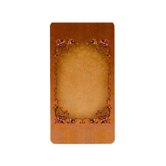 Etiqueta Rótulo de Apotário Brocade de Verão Médio (Frente)