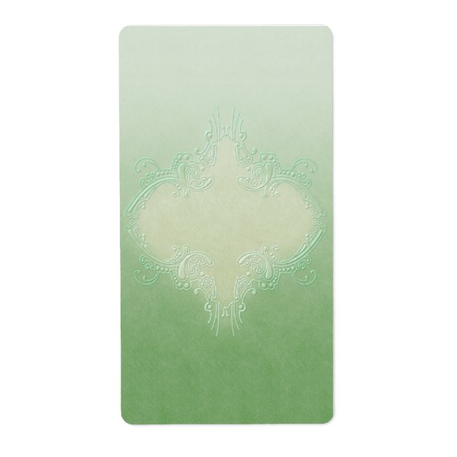 Etiqueta Rótulo de Apotecário Verde bonito (Frente)