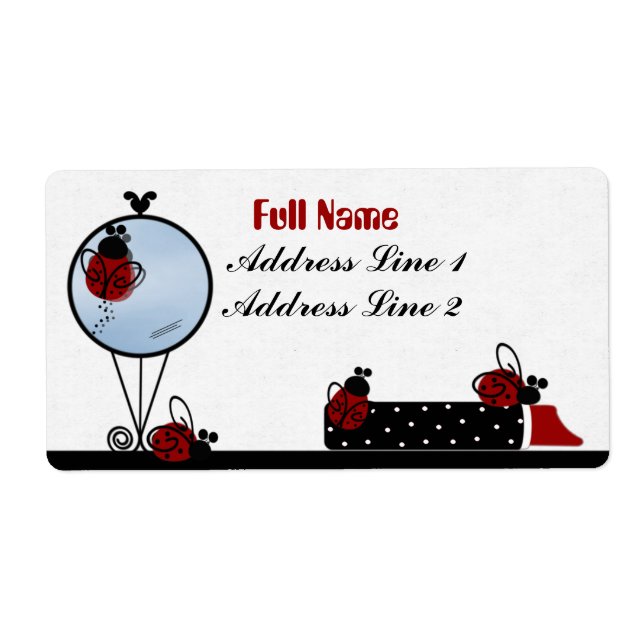 Etiqueta Rótulo de Avery da Garota Glamer (Frente)