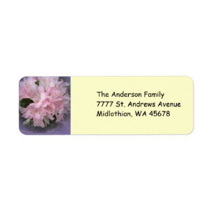 Etiqueta Rótulo de Avery de Endereço de Retorno Azalea Rosa