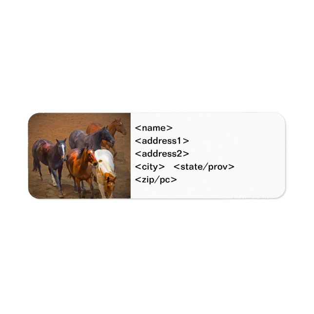 Etiqueta Rótulo de Avery para Cavalos (Frente)