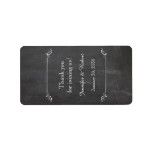 Etiqueta Rótulo de Balão de Casamento de Chalkboard Posh We