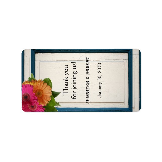 Etiqueta Rótulo De Balão De Casamento De Madeira Pintada Po (Frente)