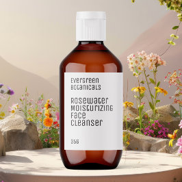 Etiqueta rótulo de beleza minimalista - branco e preto