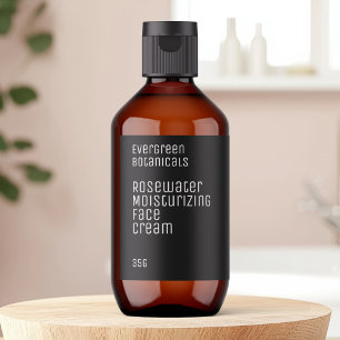 Etiqueta rótulo de beleza minimalista - preto e branco