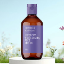 rótulo de beleza minimalista - roxo e branco