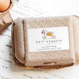 Etiqueta Rótulo de Cartonagem de Ovo de Fazenda de Nugget B