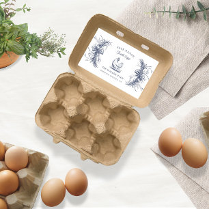 Etiqueta Rótulo de Cartonagem de Ovos para Fábrica Rústica