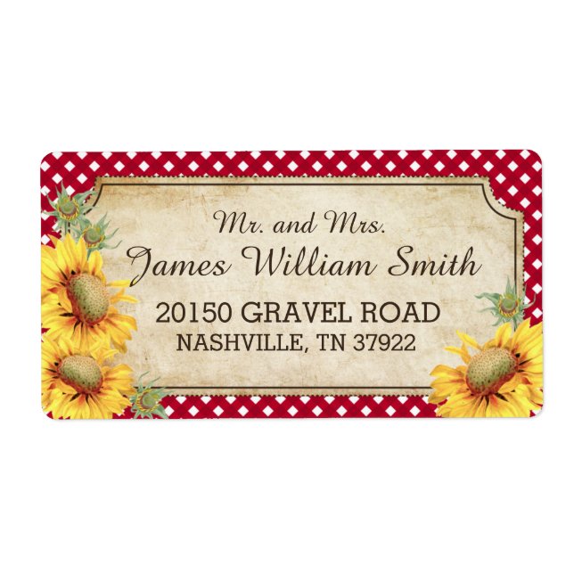 Etiqueta Rótulo de Casamento de Picnic País Russo (Frente)