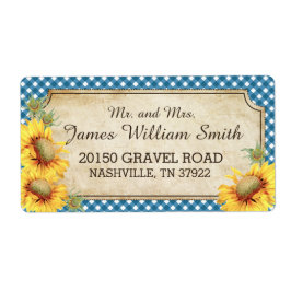 Etiqueta Rótulo de Casamento de Picnic País Russo