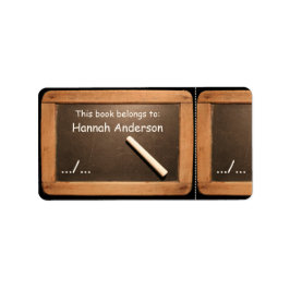 Etiqueta Rótulo de Catálogo de Catástrofes da Escola Rustic