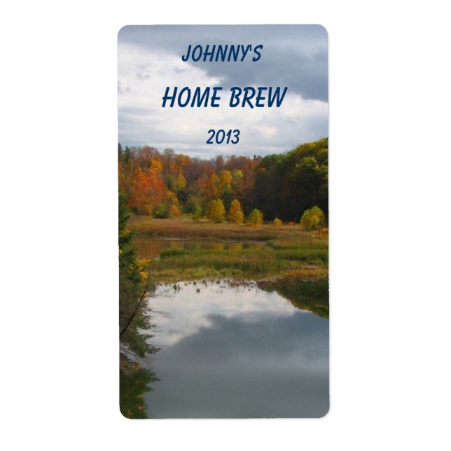 Etiqueta Rótulo de Cerveja do Lago Autumn (Frente)