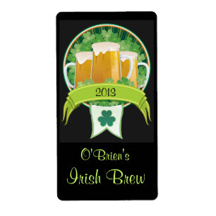 Etiqueta Rótulo de Cerveja Irlandesa Homebraica