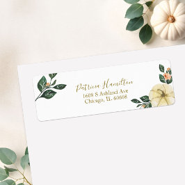 Etiqueta Rótulo de Chá de Noiva de Outono com Abóbora Flora