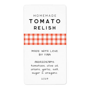 Etiqueta Rótulo de Chutney de Tomate Caseiro Editável